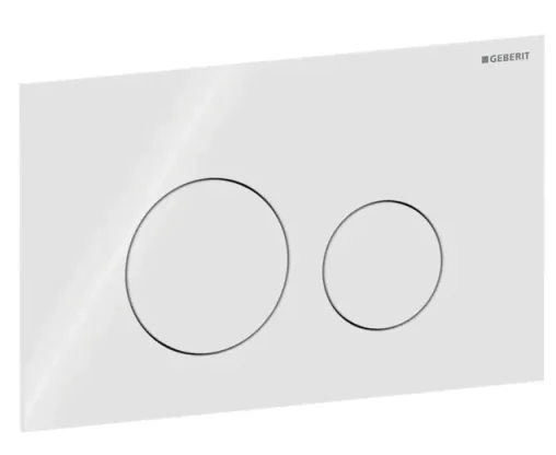 Geberit Sigma40 flush plate, round, dual flush sand grey / glossy glass product image - Image 1