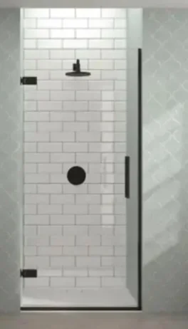 Merlyn Acolour Matt Black Wall Hinge Door - Recess 900mm