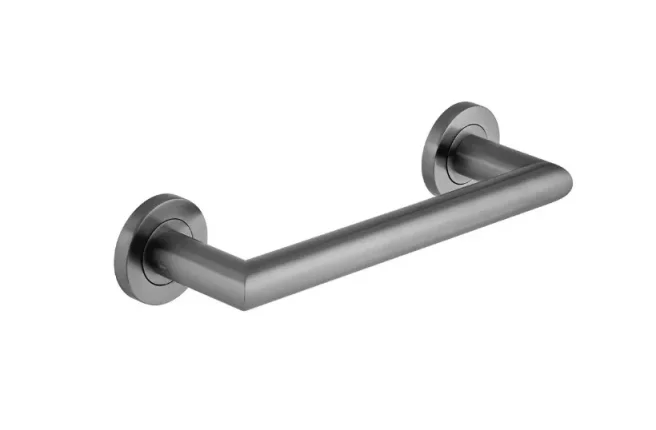 Vado Individual Spa Grab Or Towel Rail 300mm (12") Brushed Gunmetal product image - Image 1