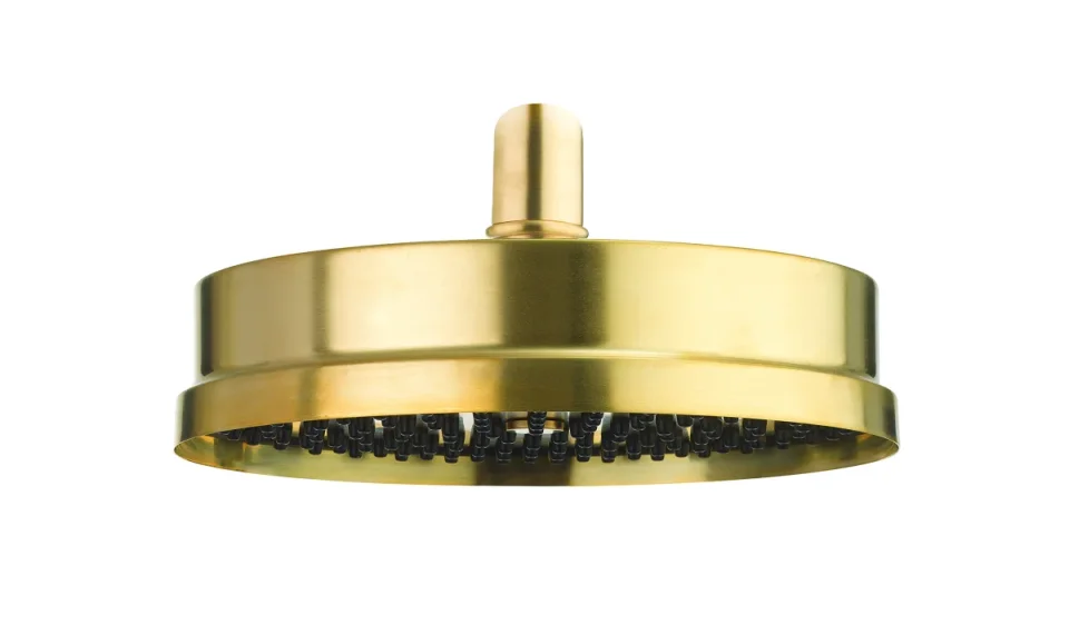 Crosswater MPRO Industrial Easy Clean Shower Head Brushed Brass Unlaquered product image - Image 1