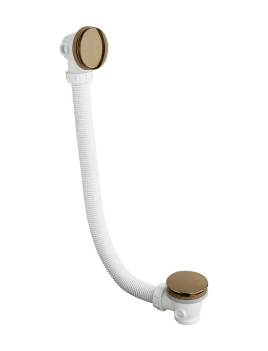 Crosswater MPRO Industrial Bath Click Waste Brushed Brass Unlaquered detail view - Image 2