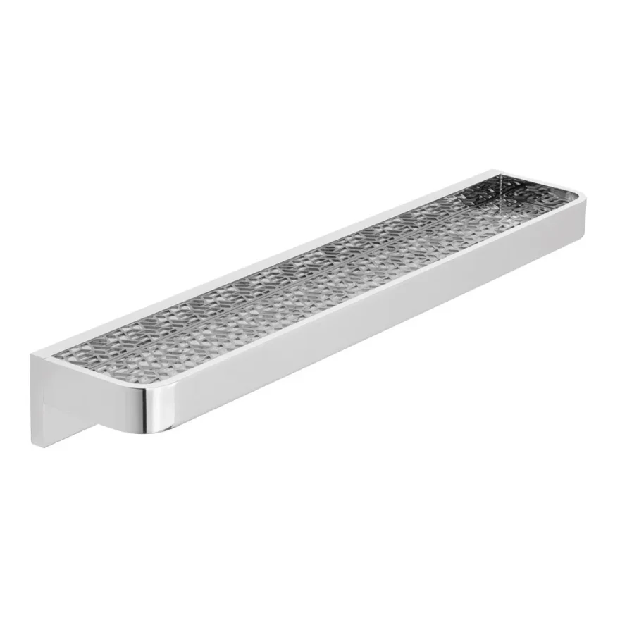 Vado Omika 500mm Shelf With Geometric Insert Chrome product image - Image 1
