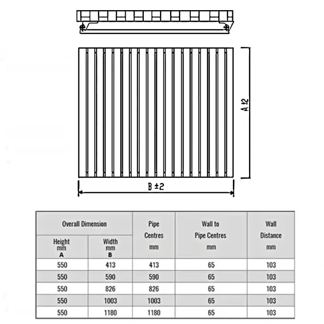Reina Neva Designer Radiator - 550 X 1003 Single White detail view - Image 3
