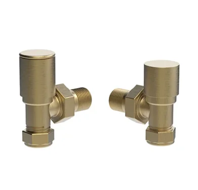 VogueUK Angled Valve Brushed Brass
