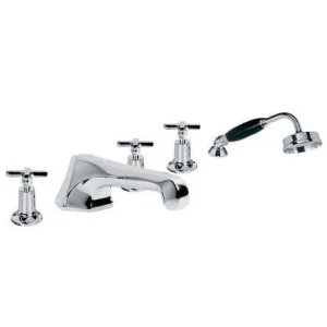 Lefroy Brooks Mackintosh D/m E/c 5h Bath Set - Antique Gold