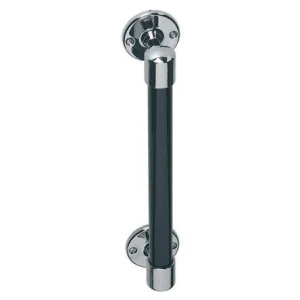 Lefroy Brooks Classic Black Stove Enamelled Grab Bar - Nickel