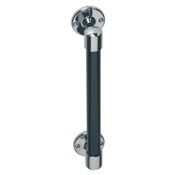 Lefroy Brooks Classic Black Stove Enamelled Grab Bar - Chrome
