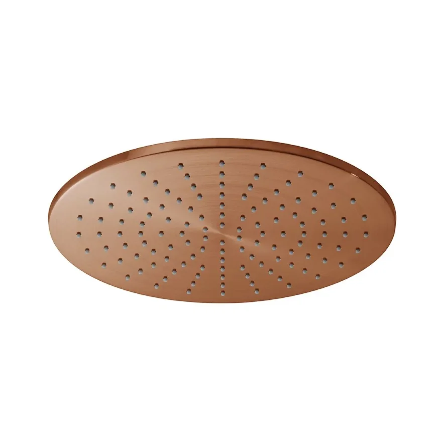 Vado Individual Single Function Easy Clean Round Shower Head 300mm Brushed Bronze product image - Image 1