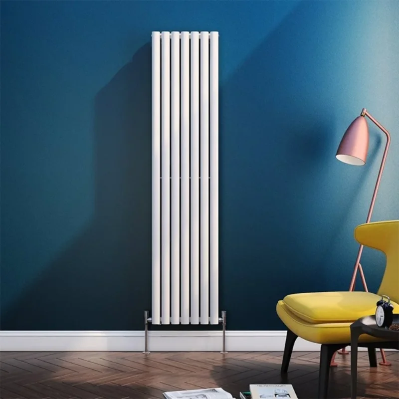 Reina Neva Designer Radiator - 1800 X 413 Double White detail view - Image 4