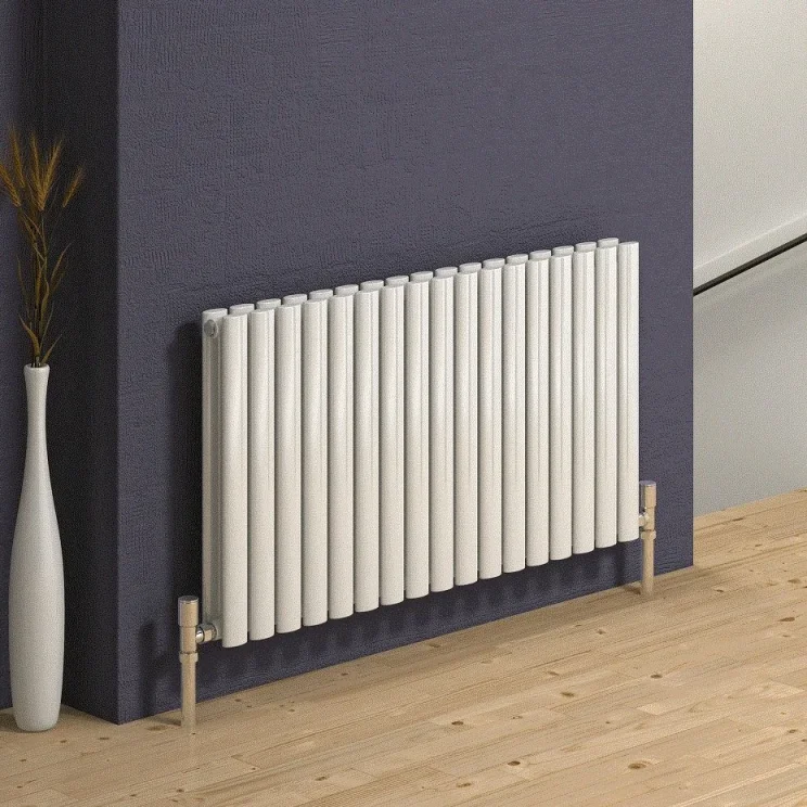 Reina Neva Designer Radiator - 550 X 413 Double White detail view - Image 4