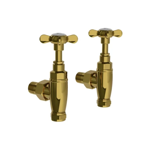 Lefroy Brooks Classic Radiator Stopcocks - Polished Brass