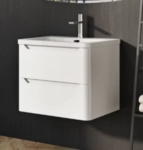 Cubico Eclipse Matt White 600mm Wall Hung Vanity Unit