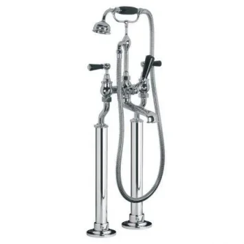 Lefroy Brooks Classic Black Lever Bsm With Standpipe Sleeves - Nickel
