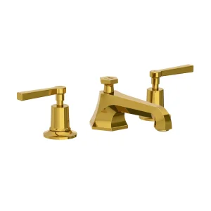 Lefroy Brooks Mackintosh Lever D/m 3h Basin Mixer With Puw - Antique Gold
