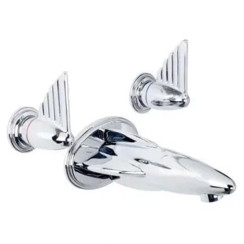 Lefroy Brooks Belle Aire Lever Conc 3h Rocket Bath Filler - Nickel