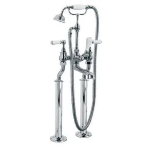 Lefroy Brooks Classic White Lever Bsm With Standpipes - Chrome