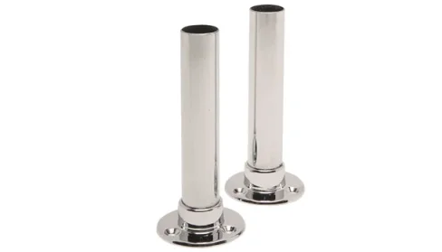 Vogue Valve Sleeves 19mm 100mm Long - Chrome product image - Image 1