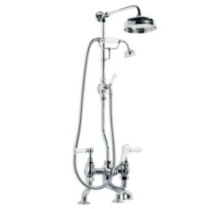 Lefroy Brooks Classic White Lever D/m Bsm With Riser, Kit & 8" Rose - Nickel