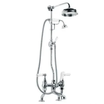 Lefroy Brooks Classic White Lever D/m Bsm With Riser, Kit & 8" Rose - Nickel