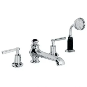 Lefroy Brooks Mackintosh Lever D/m 4h Bath Set - Antique Gold