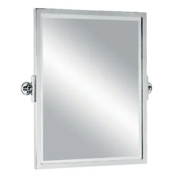 Lefroy Brooks Classic Tilting Mirror With Brass Frame - Chrome
