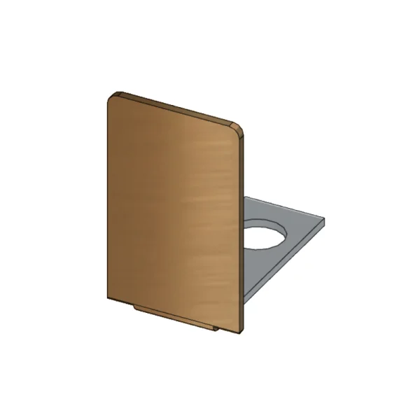 Abacus Surface Channel End Cap 10mm Brushed Bronze