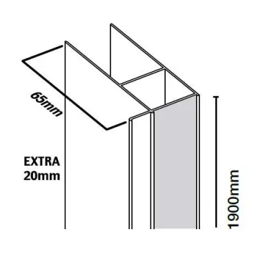 Merlyn 6 Series Extension Profile 20mm