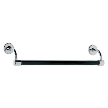 Lefroy Brooks Classic 508mm Large Bore Black Enamelled Towel Rail - Antique Gold