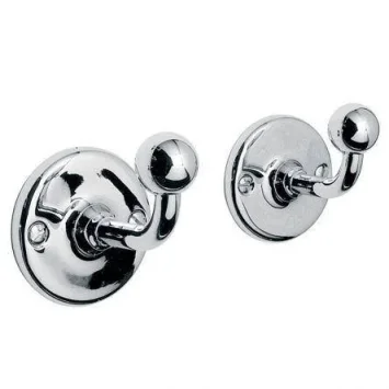 Lefroy Brooks Classic Edwardian Pair Of Robe Hooks - Nickel