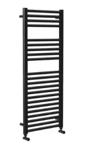 Vogue Focus Colours Towel Radiator Heating Only - Matt Black 1200X500