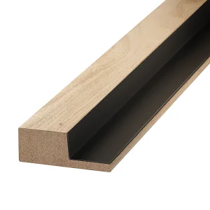 Abacus Slatwall Oak And Black End Cap Tongued 2400 X 30 X 19mm (0.07msq)
