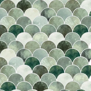 European Tiles Calm Drop Moss Wall Tile 15.2x17.2cm