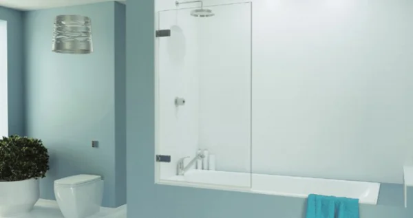 Merlyn Wall Hinged Single Panel Bathscreen Chrome 875mm