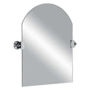 Lefroy Brooks Classic Edwardian Dome Top Tilting Mirror - Nickel