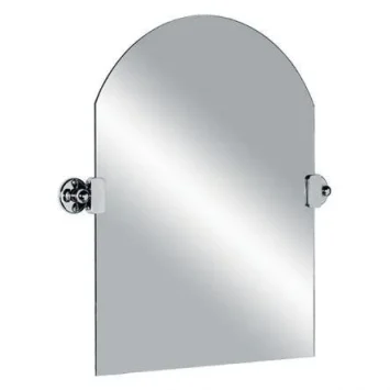 Lefroy Brooks Classic Edwardian Dome Top Tilting Mirror - Nickel