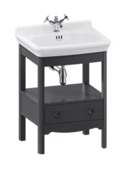 Burlington Guild Floor Standing Vanity 620mm Ashbee Grey C/w Handles