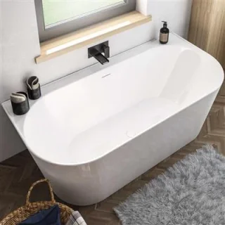 Eastbrook Brockland 1600x750x570 Freestanding Bath White inc. white waste