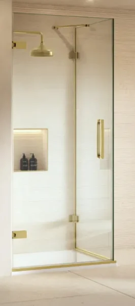 Merlyn Hinge Side Panel Brushed Brass 1000mm