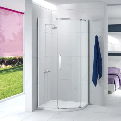 Merlyn Ionic Essence Frameless 1 Door Offset Quad Lh 1200 X 900mm detail view - Image 2