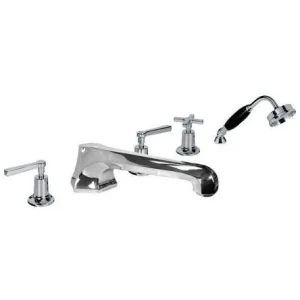 Lefroy Brooks Mackintosh Lever D/m Easyclean 5h Bath Set - Nickel
