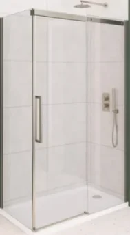 Eastbrook Corniche 2000x1100 8mm Semi-frameless Sliding Door Brushed Brass
