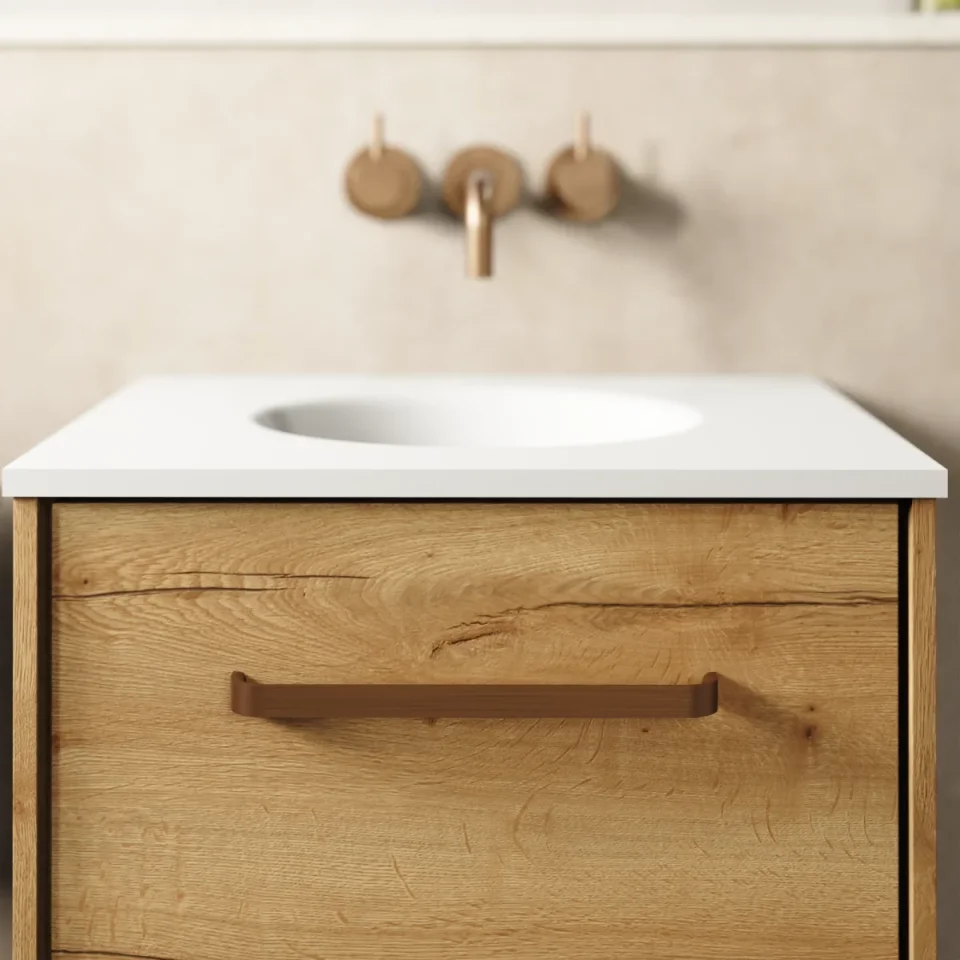 Crosswater Infinity Furniture Handle Brushed Bronze detail view - Image 2