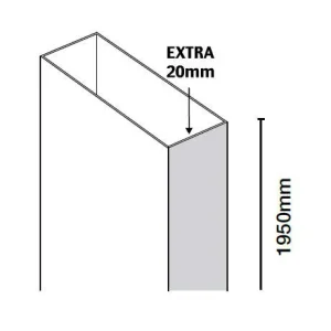Merlyn 8 Series Frameless Bifold Extension Profile 20mm