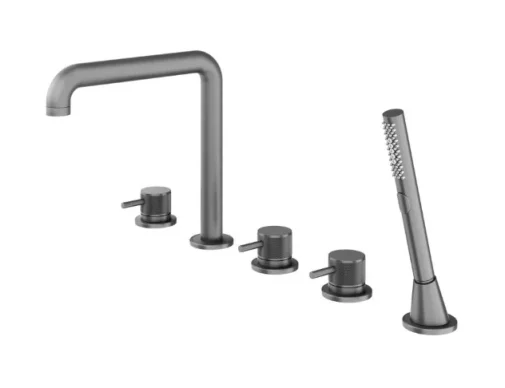 Abacus Iso Pro Deck Mounted 5th Bath Shower Mixer Matt Anthracite product image - Image 1