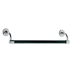 Lefroy Brooks Classic 508mm Large Bore Black Enamelled Towel Rail - Nickel