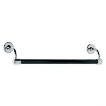 Lefroy Brooks Classic 508mm Large Bore Black Enamelled Towel Rail - Nickel