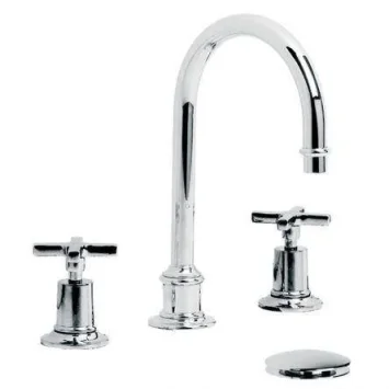 Lefroy Brooks Mackintosh Tubular 3h Basin Mixer & Cuw - Antique Gold