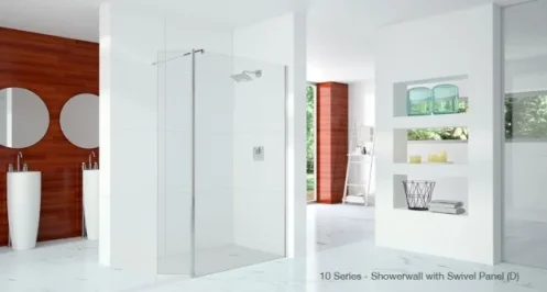 Merlyn 10 Series Shower Wall With Wall Profile Only 400mm product image - Image 1