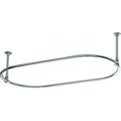 Vogue Shower Curtain Rail 1.2 Unheated Chrome  325X1625