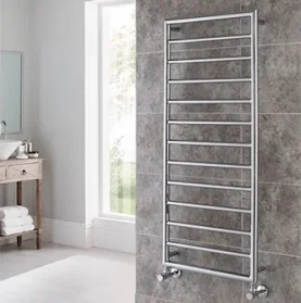 Vogue Smooth Towel Radiator Heating Only - Chrome 1200X400